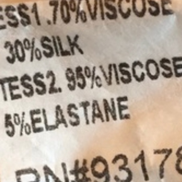 MODA SETA green blue white fully lined silky top Sz M - Picture 9 of 9